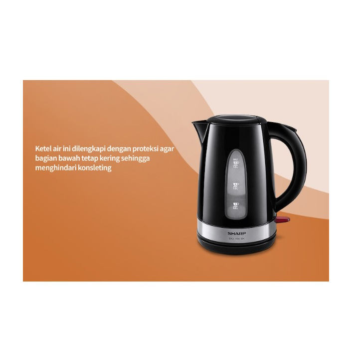Sharp Kettle Listrik 1.5 Liter - EKJ156BK 